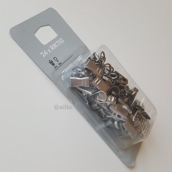 IKEA RIKTIG Curtain hooks with clips, 24 pack - Picture 6 of 12
